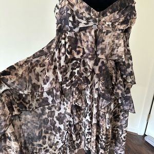 Ruffle dress, animal print